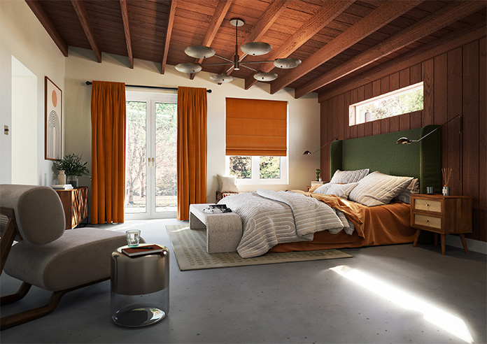 Ultra Luxe Velvet, Rust - Roman Blind - Image 6